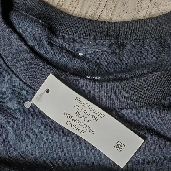 NWT Humor Men's Size XL "So Over It" Black Crewneck T-Shirt - Picture 9 of 12